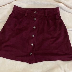 Suede skirt